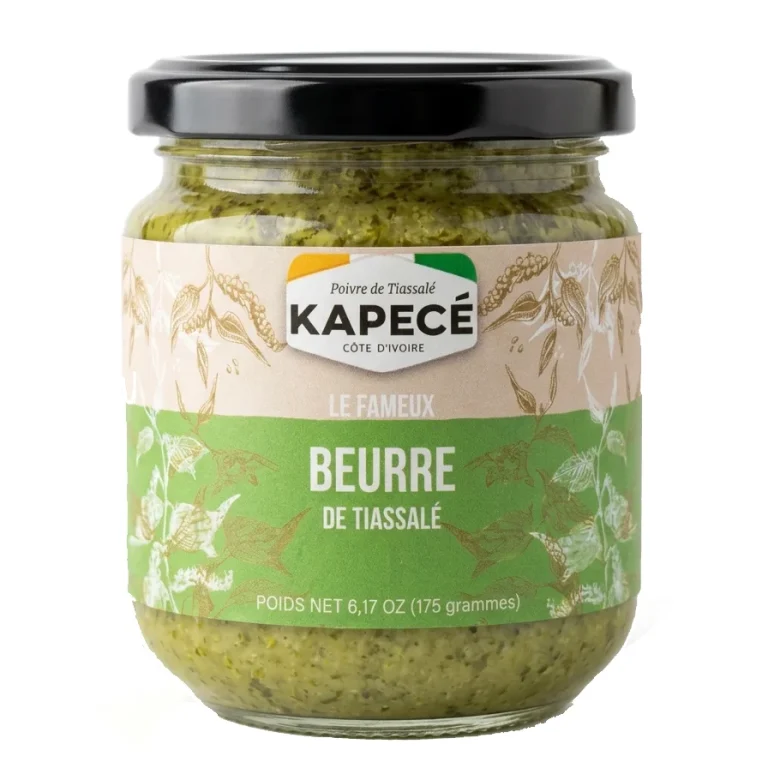 Beurre de Tiassalé 145g – Condiment aromatique au poivre vert frais