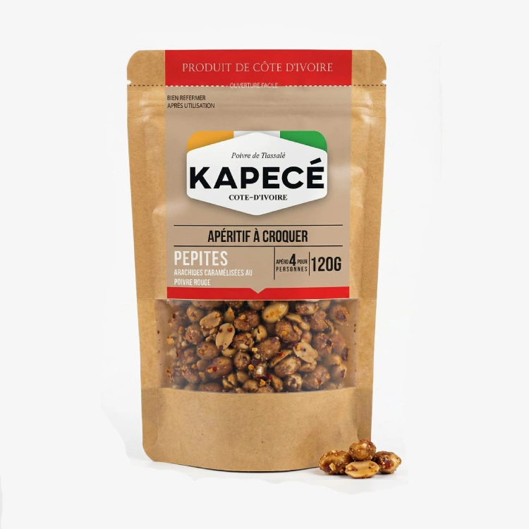 Pépites d’arachides caramélisées au poivre rouge