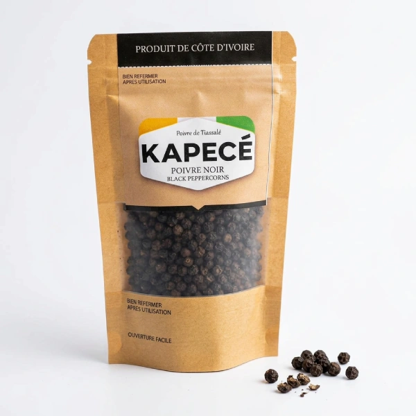 Poivre noir KAPECÉ – Poivre en grains premium de Côte d’Ivoire